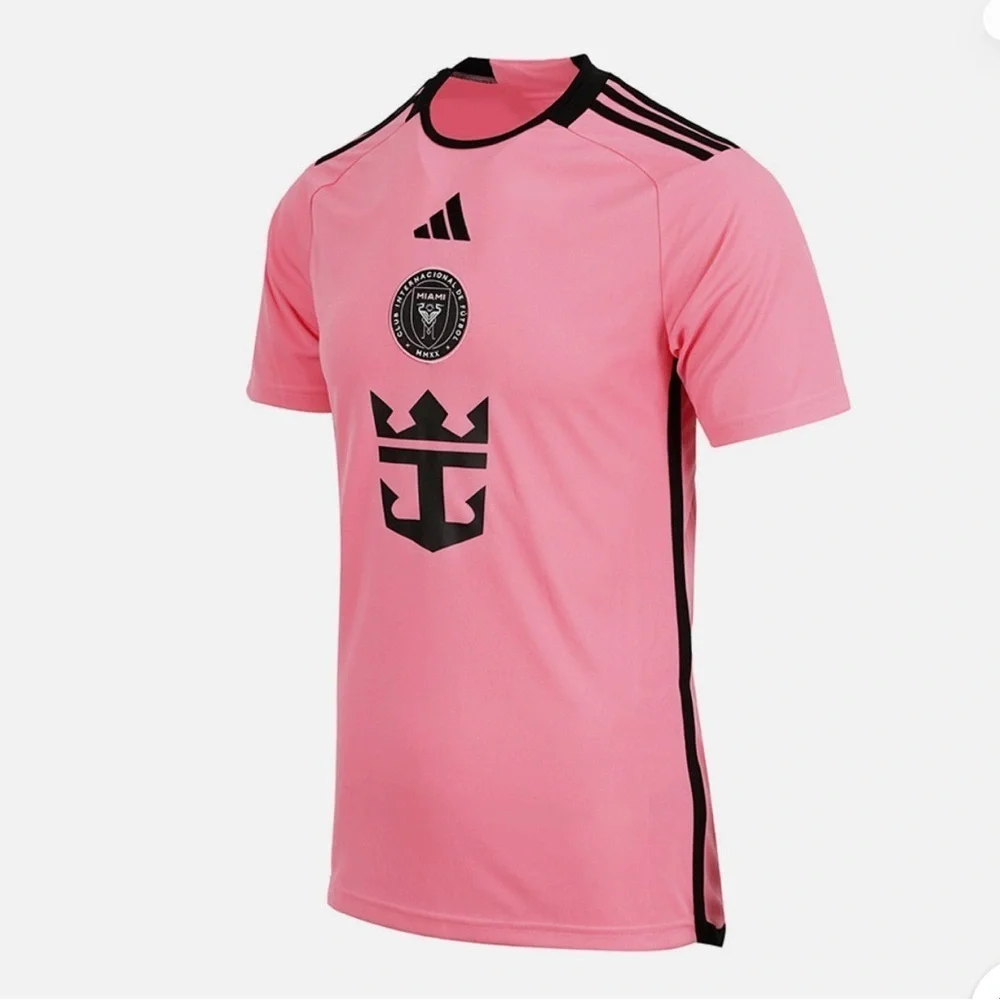 adidas Men Inter Miami CF Home Shirts Pink Soccer Football Tee Top Jersey sz M